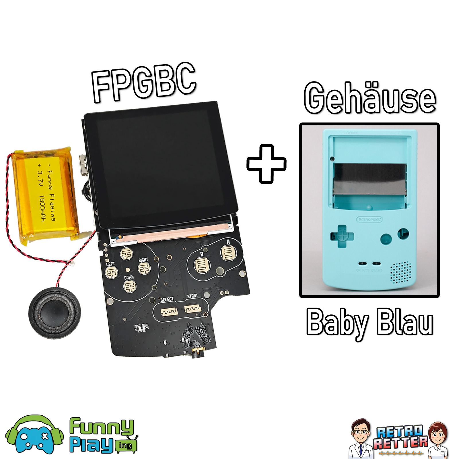 Juego FPGBC con carcasa XXL IPS Display consola GAME BOY Color GBC Kit FPGA - Imagen 18 de 27