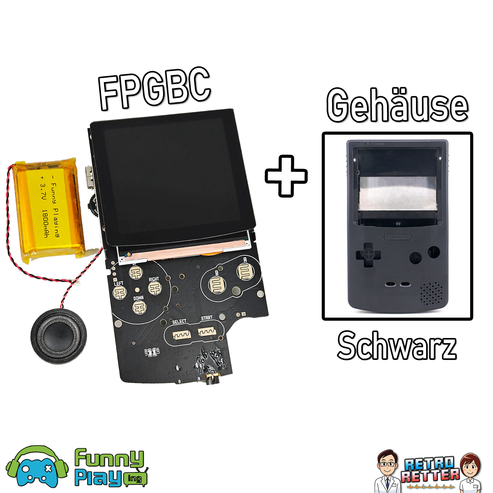 Juego FPGBC con carcasa XXL IPS Display consola GAME BOY Color GBC Kit FPGA - Imagen 9 de 27