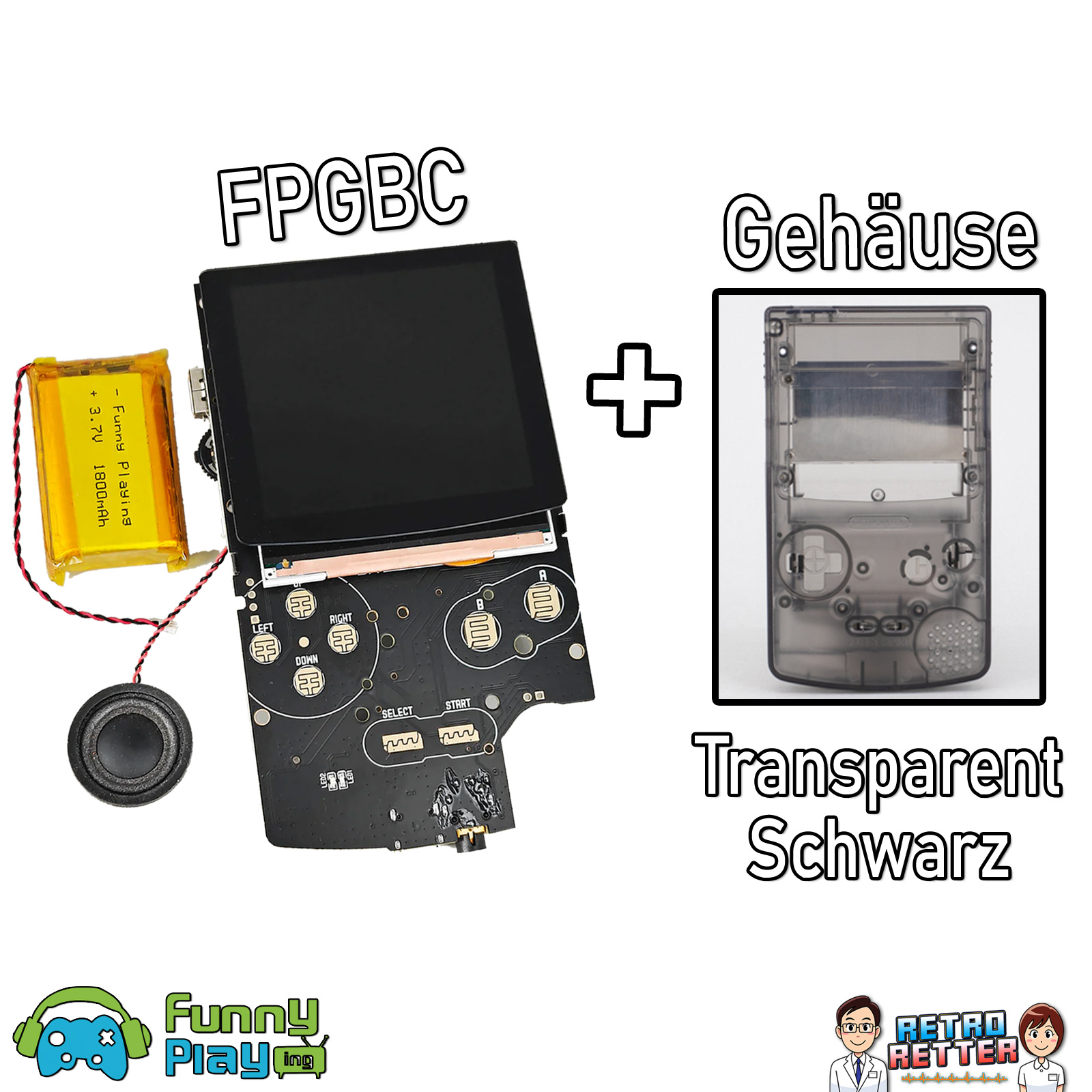 Juego FPGBC con carcasa XXL IPS Display consola GAME BOY Color GBC Kit FPGA - Imagen 14 de 27