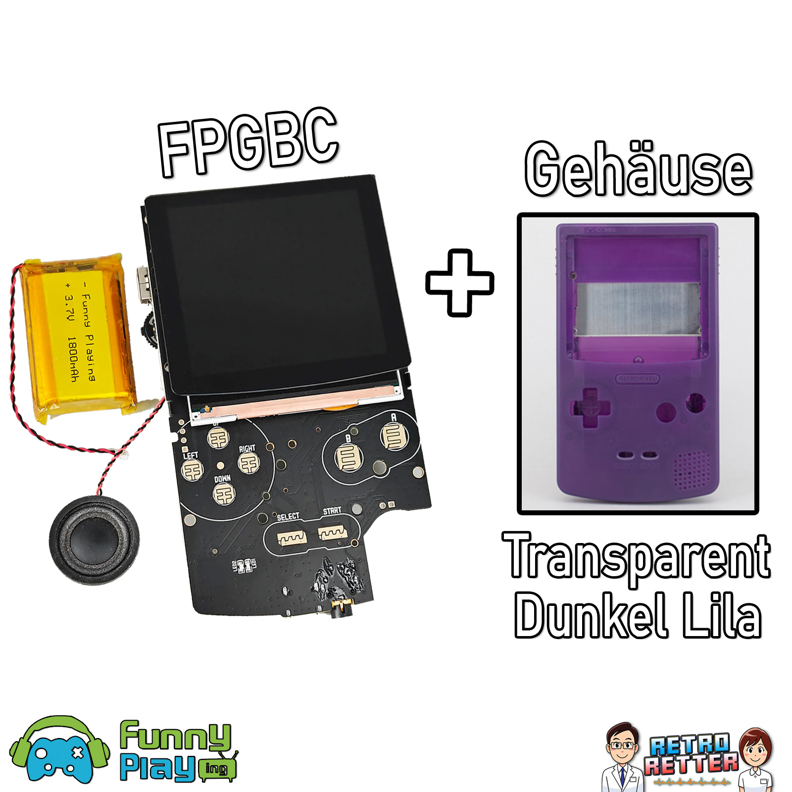 Juego FPGBC con carcasa XXL IPS Display consola GAME BOY Color GBC Kit FPGA - Imagen 22 de 27