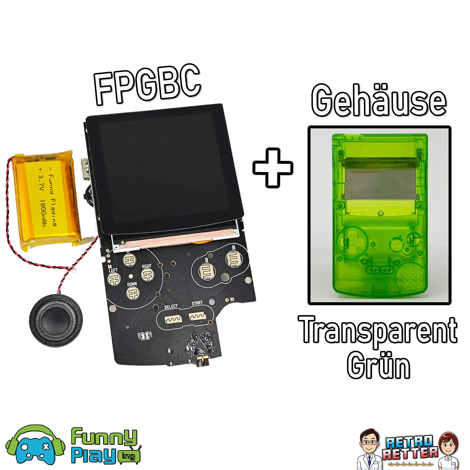 Juego FPGBC con carcasa XXL IPS Display consola GAME BOY Color GBC Kit FPGA - Imagen 23 de 27