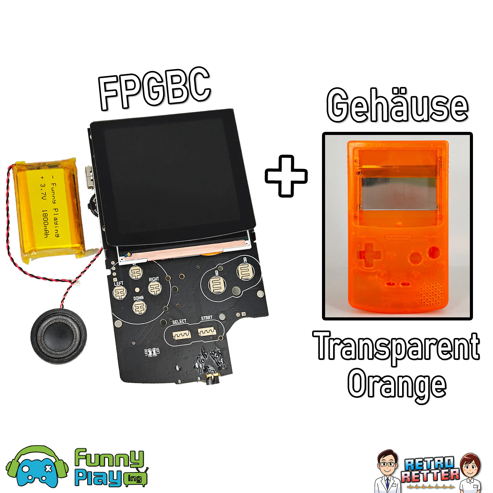 Juego FPGBC con carcasa XXL IPS Display consola GAME BOY Color GBC Kit FPGA - Imagen 20 de 27