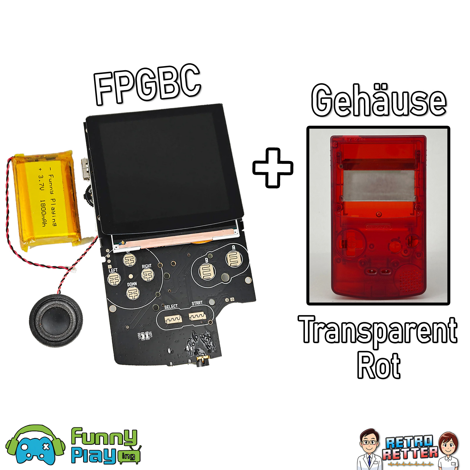 Juego FPGBC con carcasa XXL IPS Display consola GAME BOY Color GBC Kit FPGA - Imagen 21 de 27