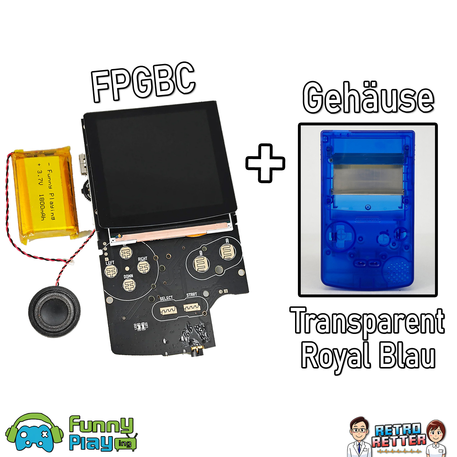 Juego FPGBC con carcasa XXL IPS Display consola GAME BOY Color GBC Kit FPGA - Imagen 19 de 27