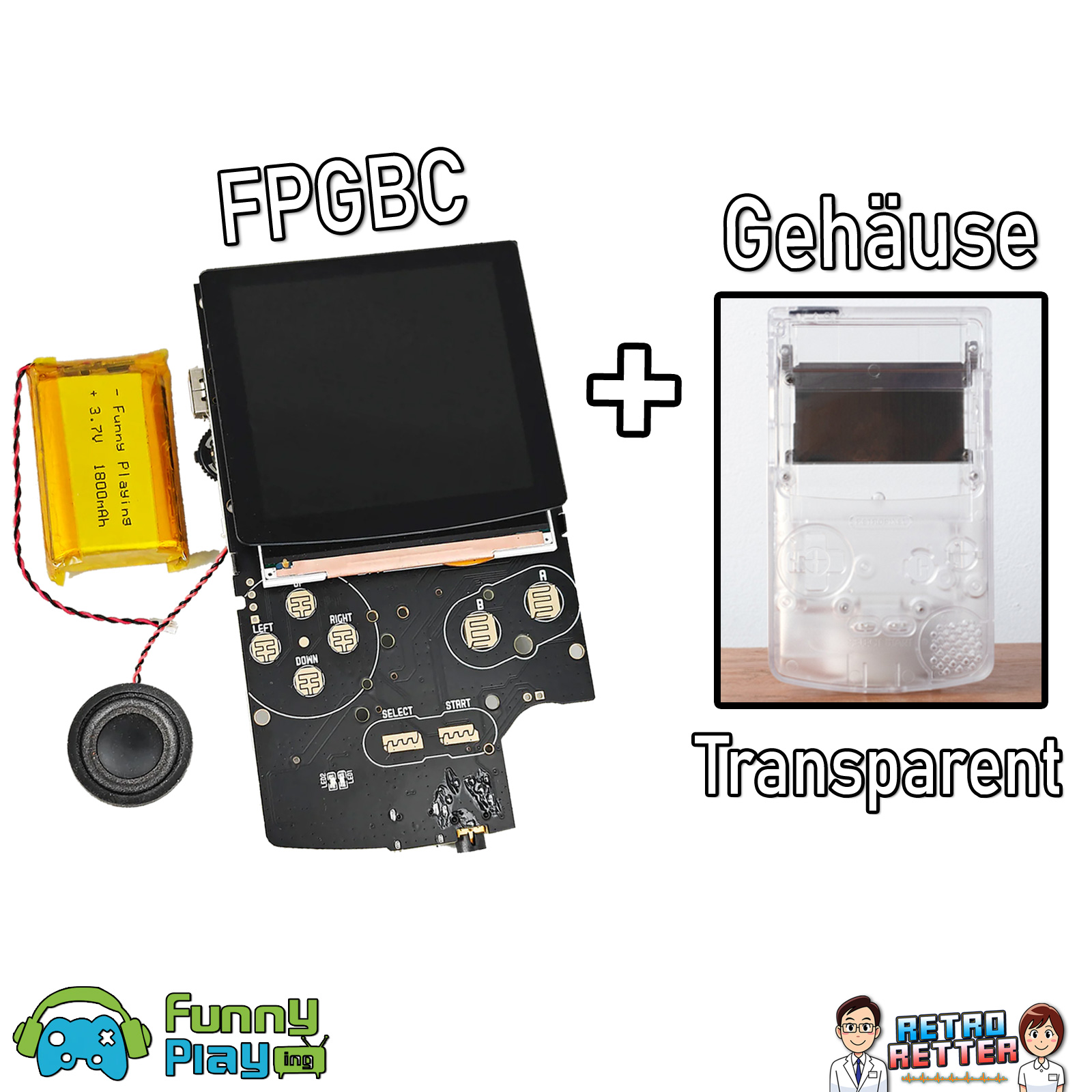 Juego FPGBC con carcasa XXL IPS Display consola GAME BOY Color GBC Kit FPGA - Imagen 13 de 27