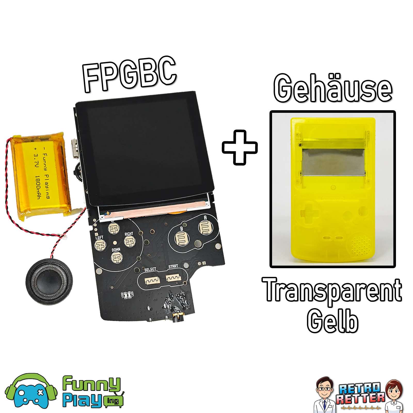 Juego FPGBC con carcasa XXL IPS Display consola GAME BOY Color GBC Kit FPGA - Imagen 24 de 27
