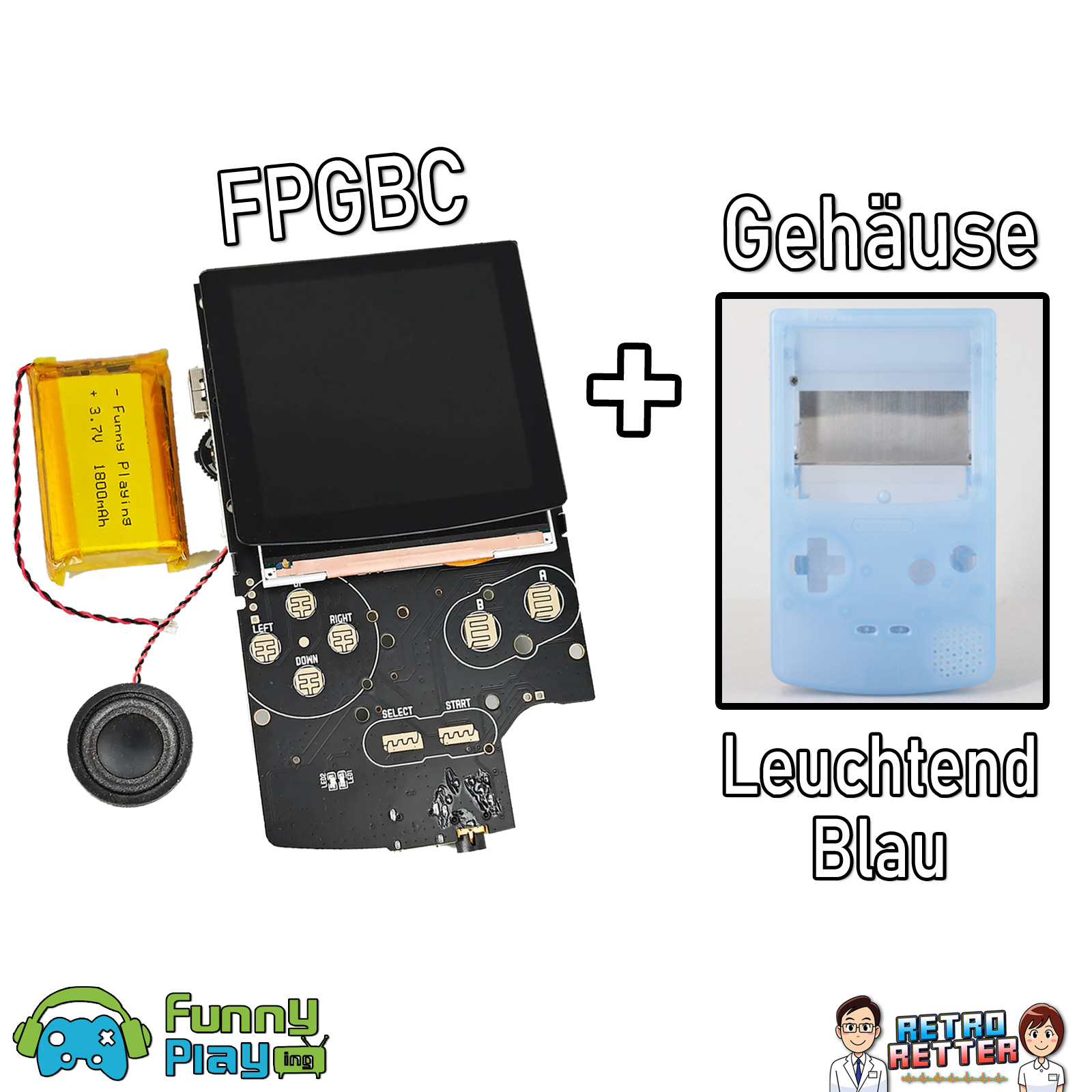 Juego FPGBC con carcasa XXL IPS Display consola GAME BOY Color GBC Kit FPGA - Imagen 26 de 27