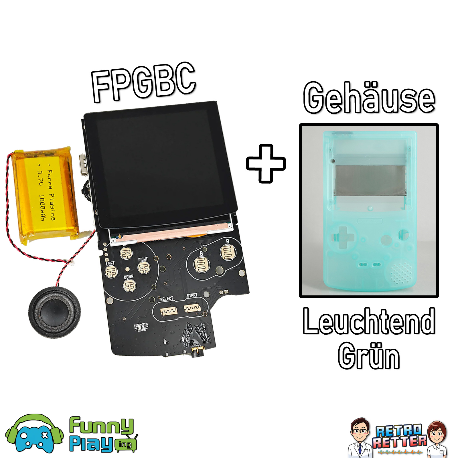 Juego FPGBC con carcasa XXL IPS Display consola GAME BOY Color GBC Kit FPGA - Imagen 27 de 27