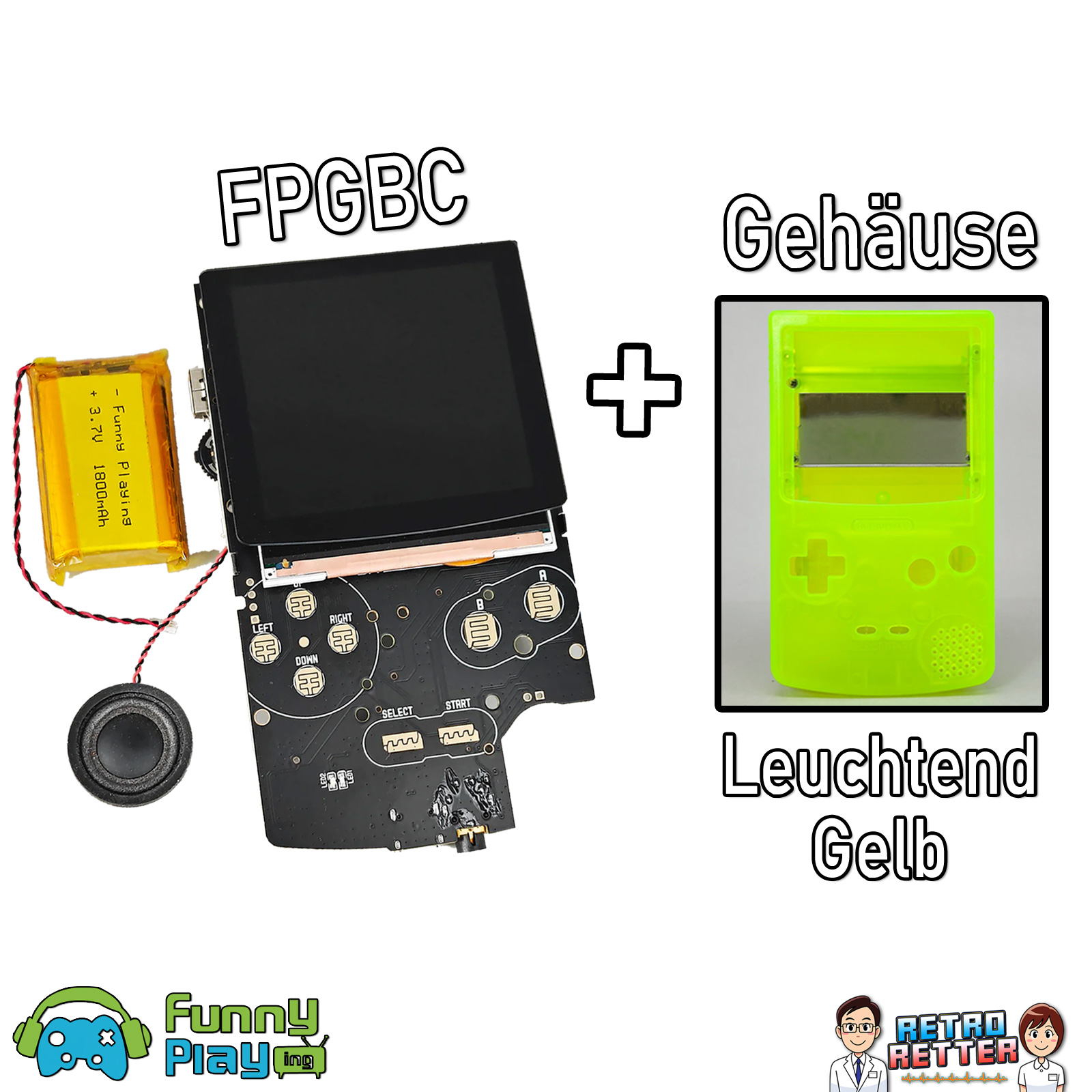 Juego FPGBC con carcasa XXL IPS Display consola GAME BOY Color GBC Kit FPGA - Imagen 25 de 27