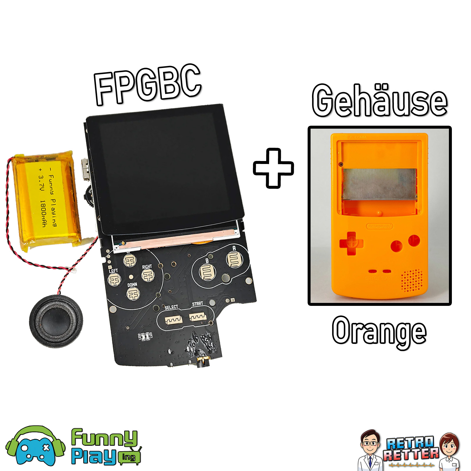 Juego FPGBC con carcasa XXL IPS Display consola GAME BOY Color GBC Kit FPGA - Imagen 15 de 27