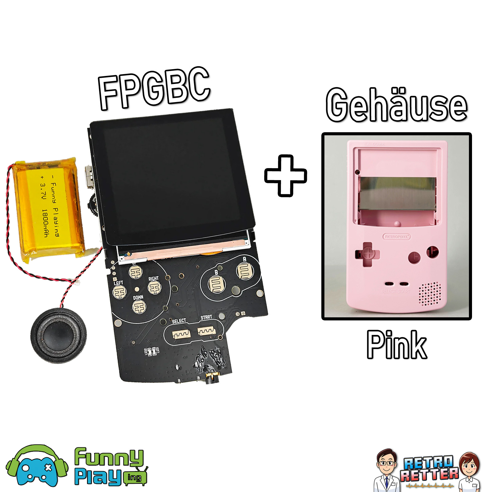 Juego FPGBC con carcasa XXL IPS Display consola GAME BOY Color GBC Kit FPGA - Imagen 16 de 27
