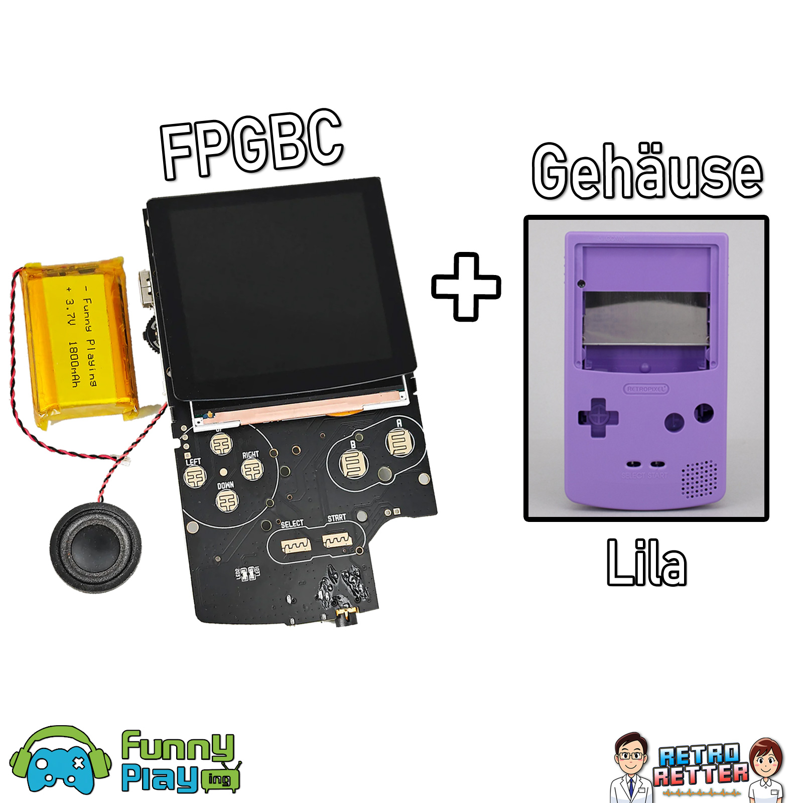 Juego FPGBC con carcasa XXL IPS Display consola GAME BOY Color GBC Kit FPGA - Imagen 12 de 27