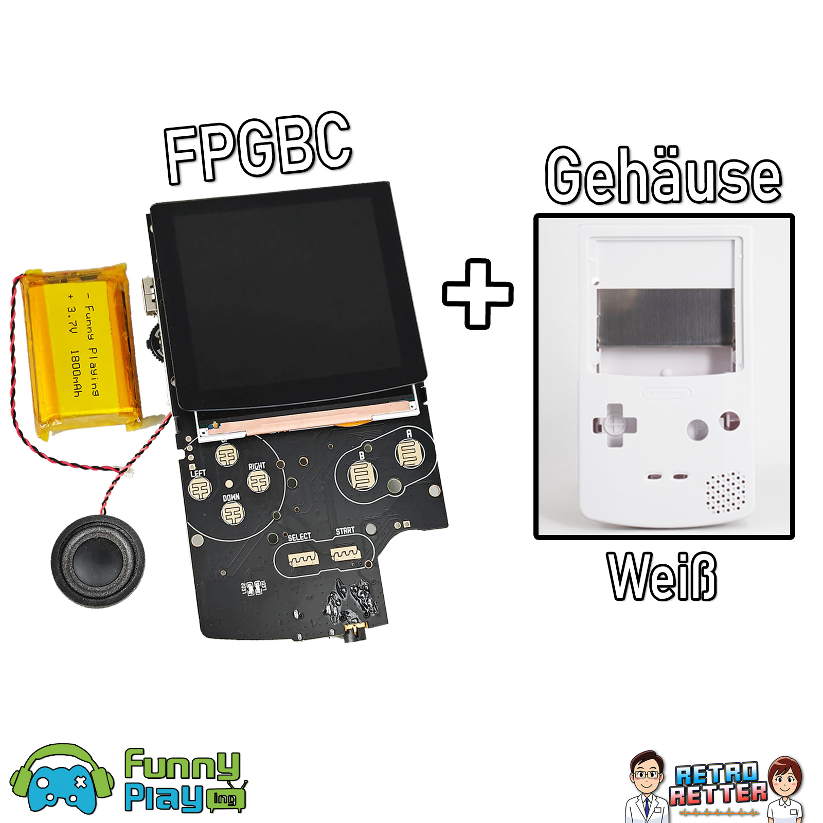 Juego FPGBC con carcasa XXL IPS Display consola GAME BOY Color GBC Kit FPGA - Imagen 10 de 27