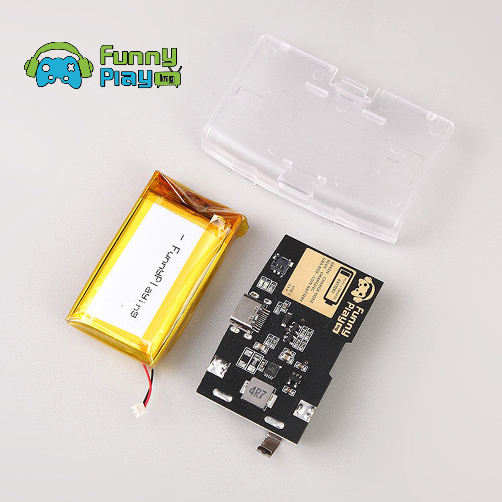 FunnyPlaying GBA Li-Ion Akku USB-C Modul mit Batteriedeckel GameBoy Advance - Bild 19 von 30