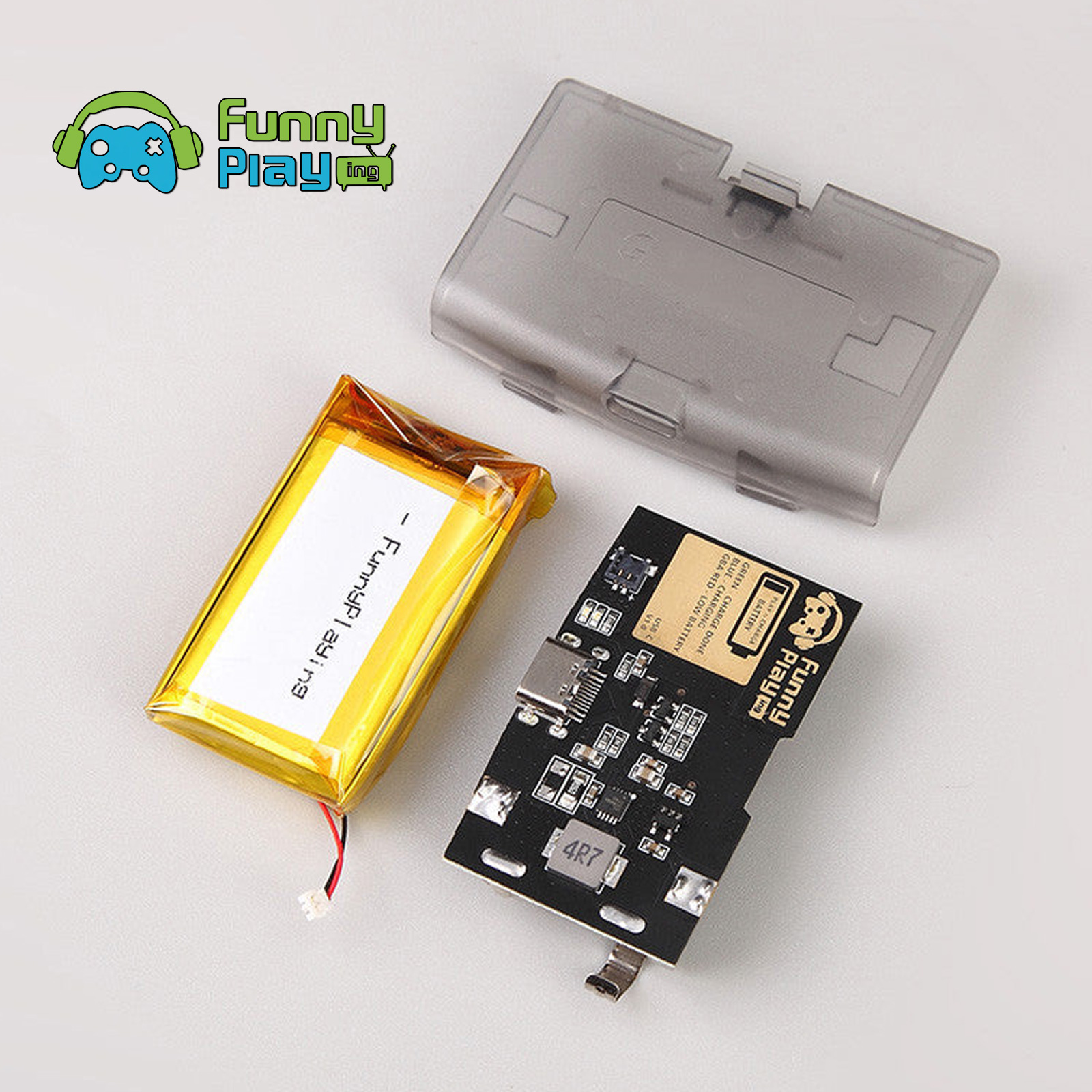 FunnyPlaying GBA Li-Ion Akku USB-C Modul mit Batteriedeckel GameBoy Advance - Bild 20 von 30