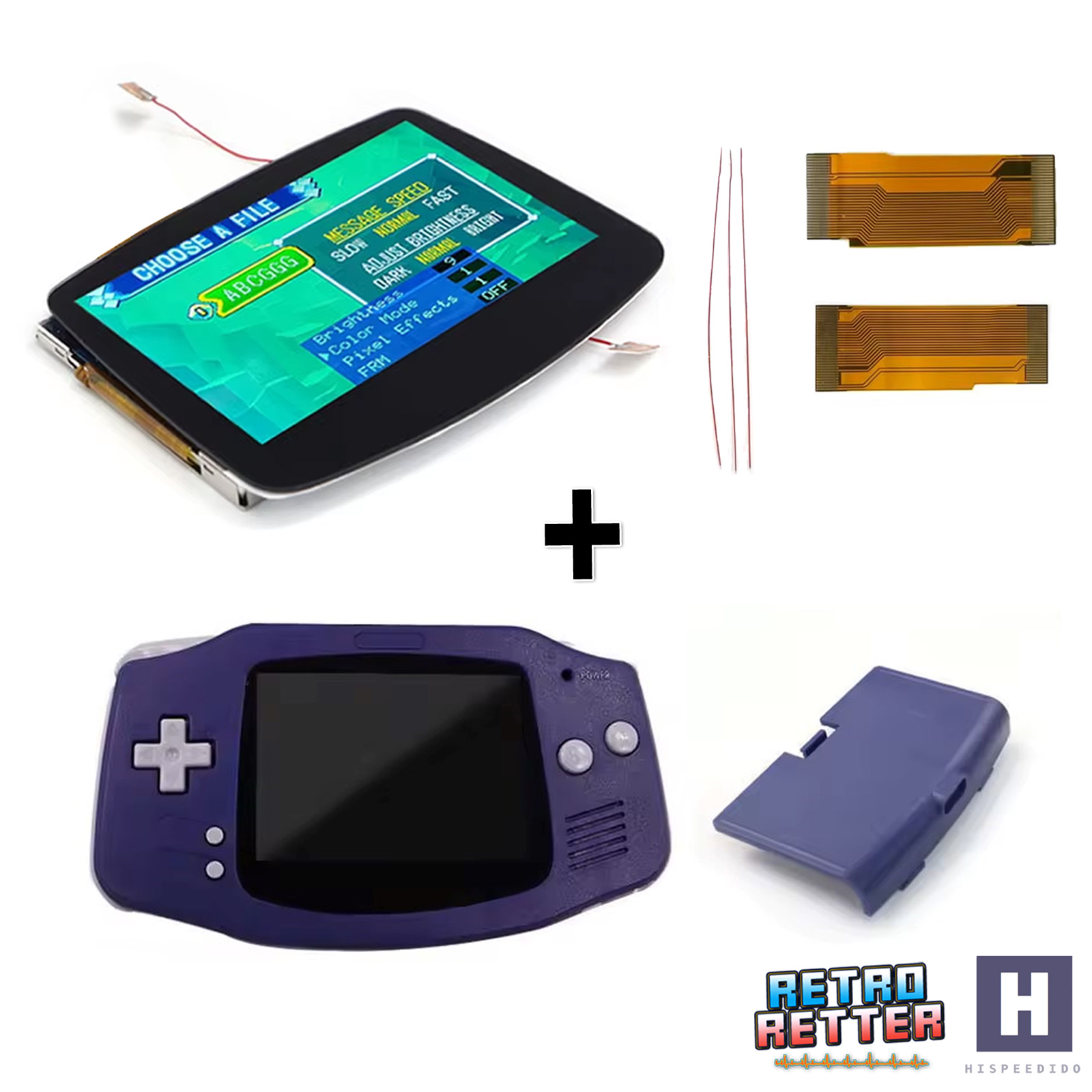 Juego de pantallas HISPEDIDO GBA IPS V5 + carcasa Drop In Laminated Gameboy Advance - Imagen 22 de 33