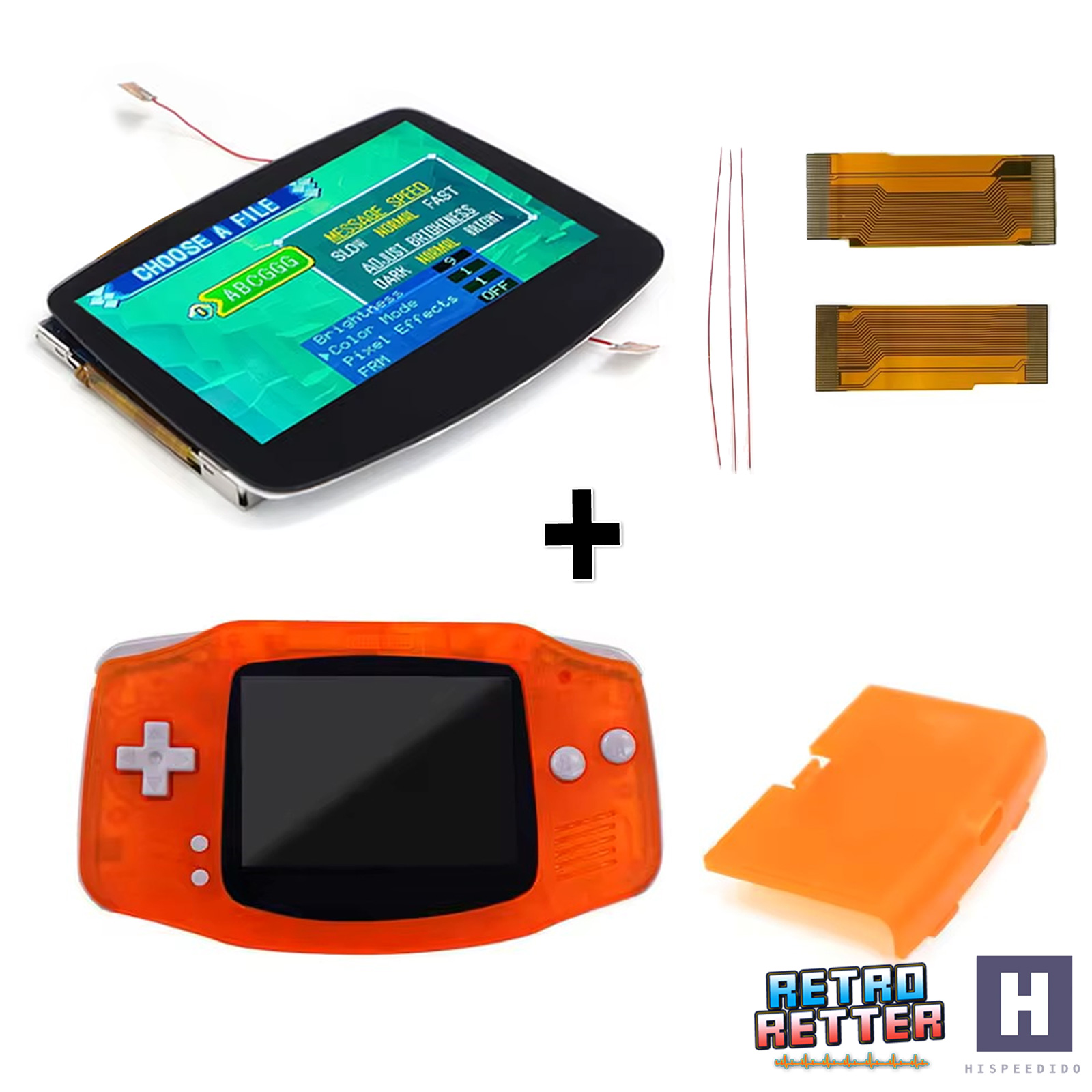 Juego de pantallas HISPEDIDO GBA IPS V5 + carcasa Drop In Laminated Gameboy Advance - Imagen 30 de 33