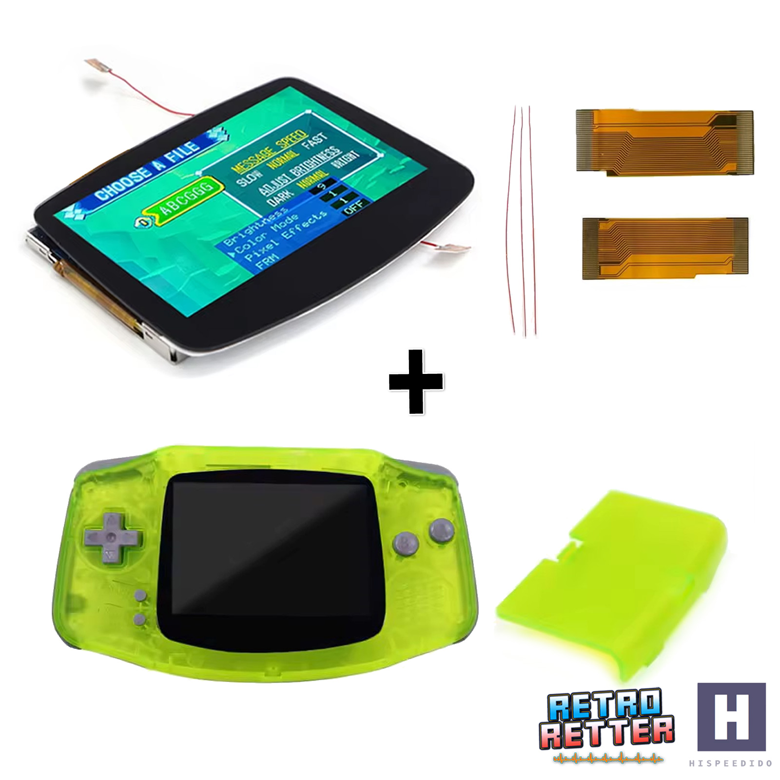 Juego de pantallas HISPEDIDO GBA IPS V5 + carcasa Drop In Laminated Gameboy Advance - Imagen 28 de 33