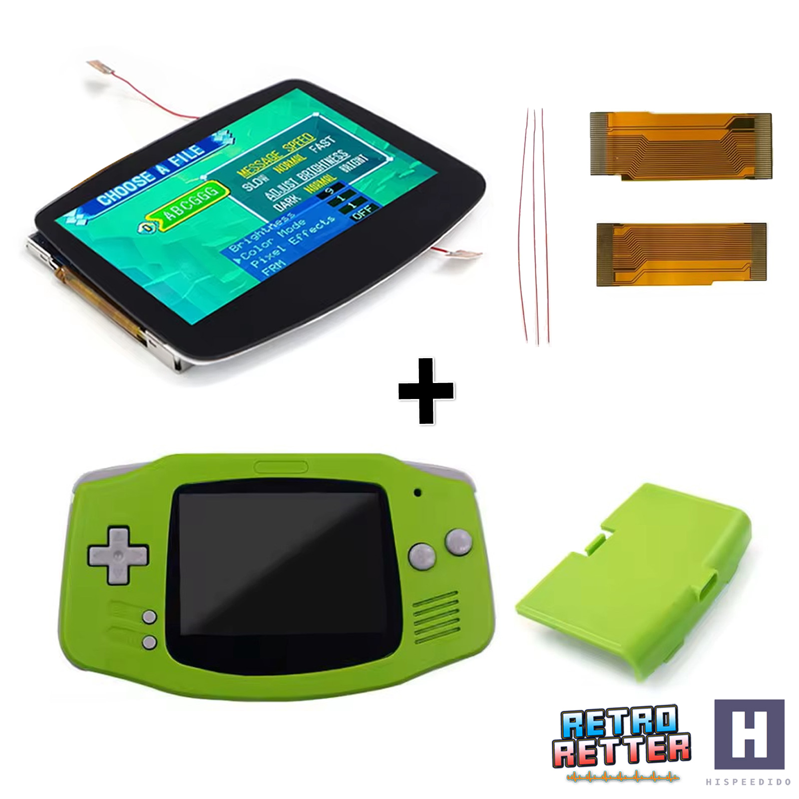 Juego de pantallas HISPEDIDO GBA IPS V5 + carcasa Drop In Laminated Gameboy Advance - Imagen 21 de 33