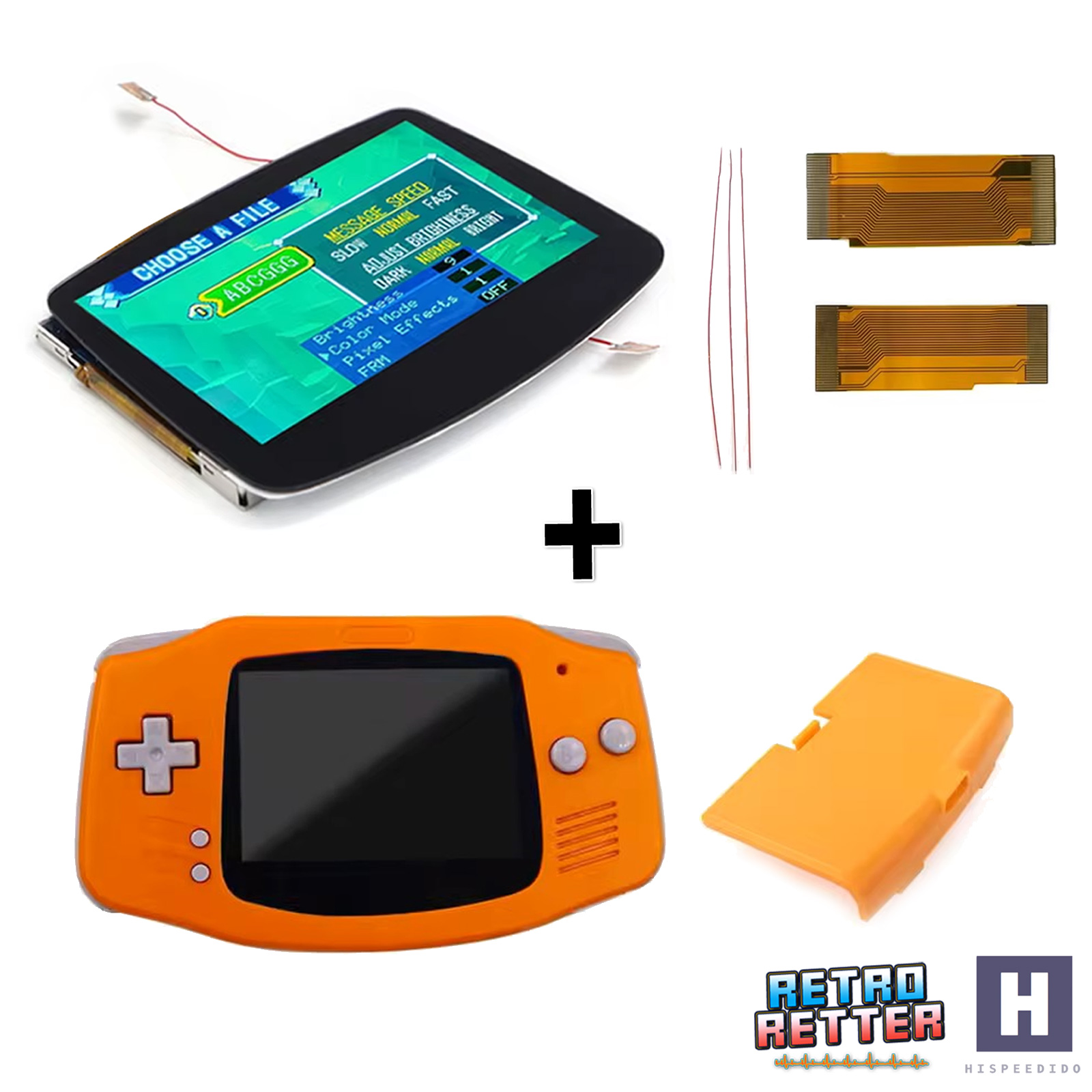 Juego de pantallas HISPEDIDO GBA IPS V5 + carcasa Drop In Laminated Gameboy Advance - Imagen 20 de 33