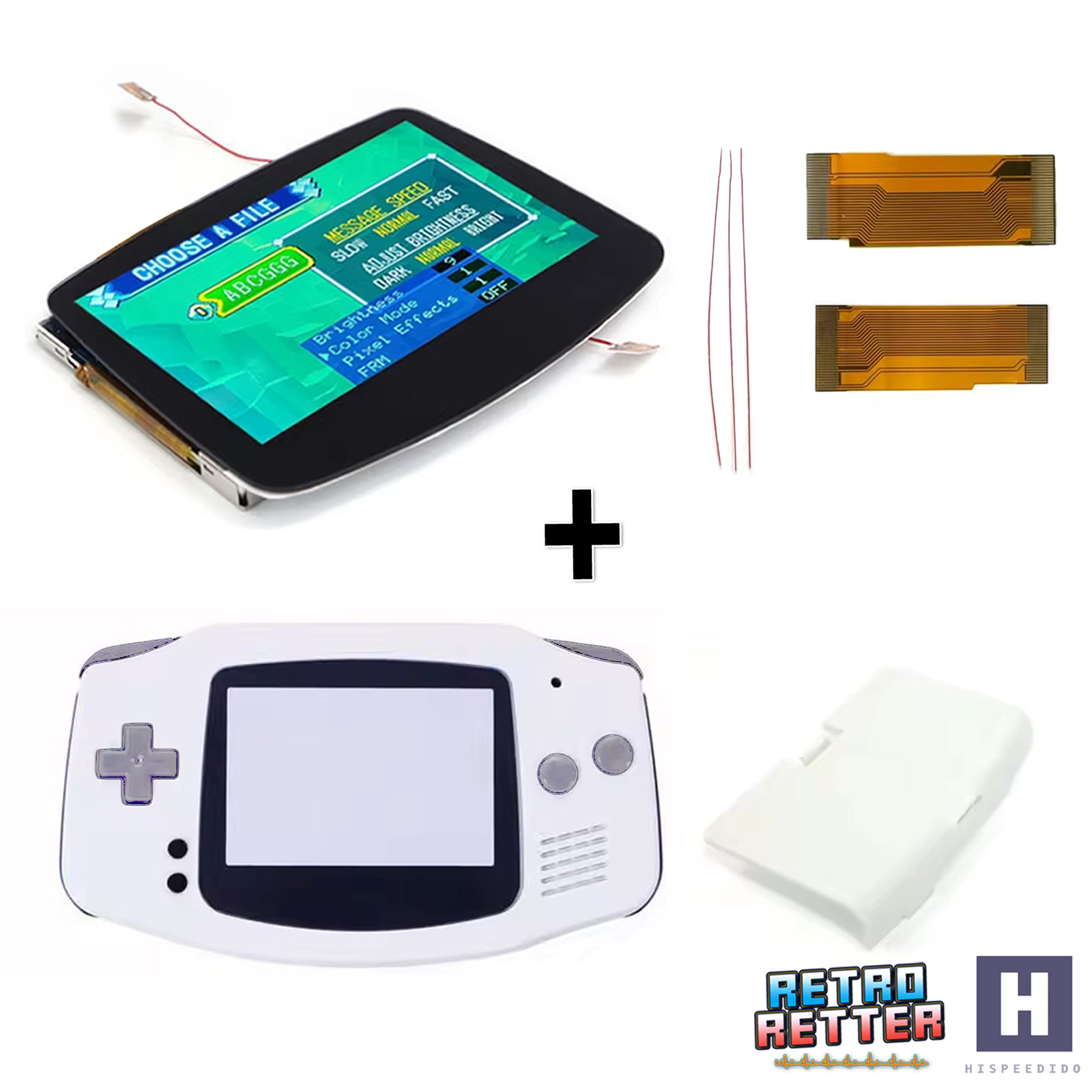 Juego de pantallas HISPEDIDO GBA IPS V5 + carcasa Drop In Laminated Gameboy Advance - Imagen 17 de 33