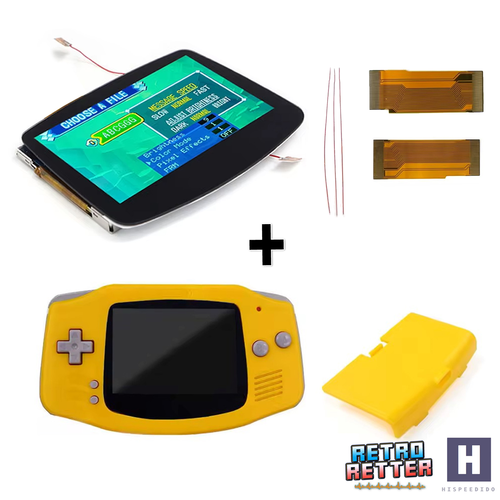 Juego de pantallas HISPEDIDO GBA IPS V5 + carcasa Drop In Laminated Gameboy Advance - Imagen 23 de 33