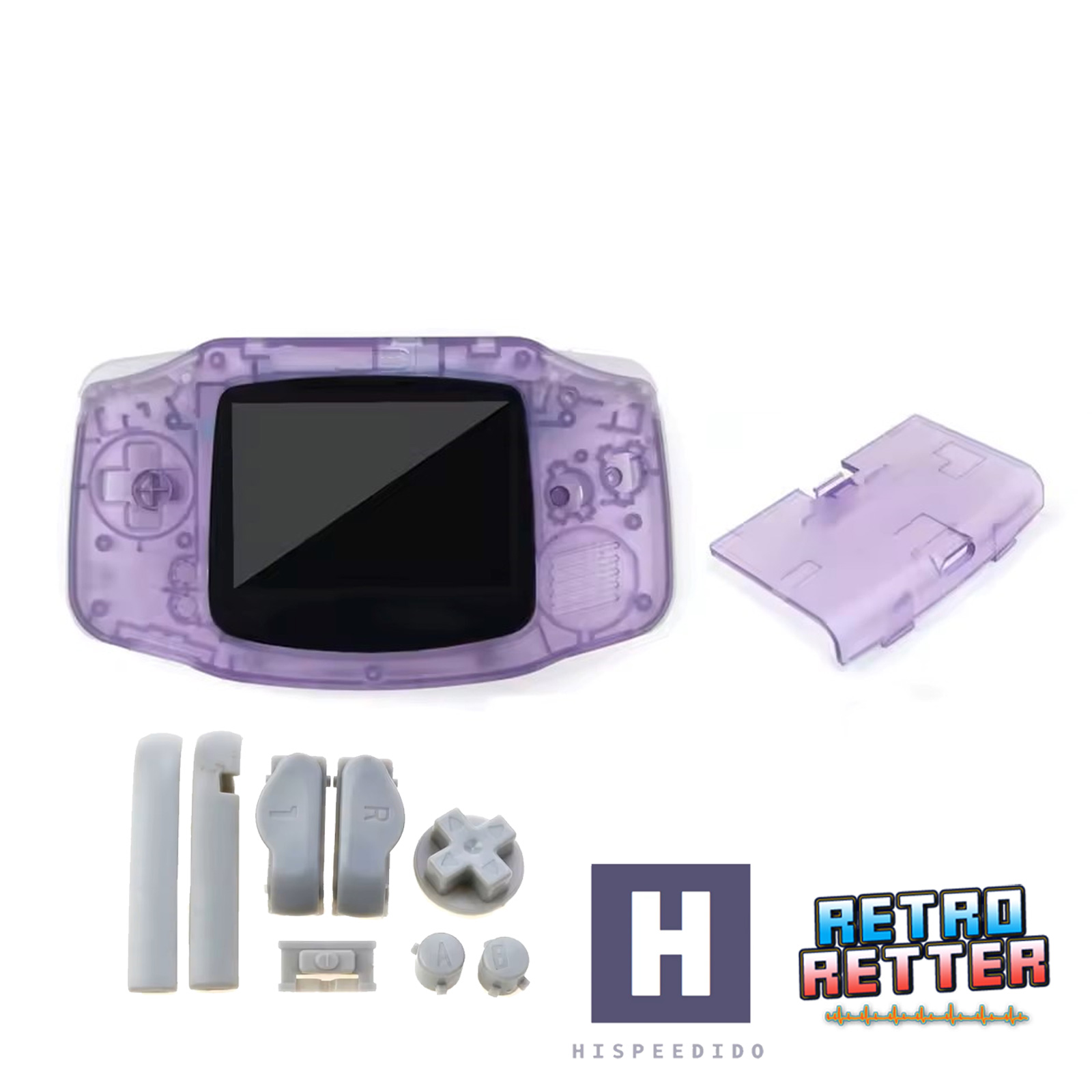 HISPEEDIDO GBA Carcasa para IPS Display Set V5 Drop In Gameboy Advance - Imagen 21 de 23