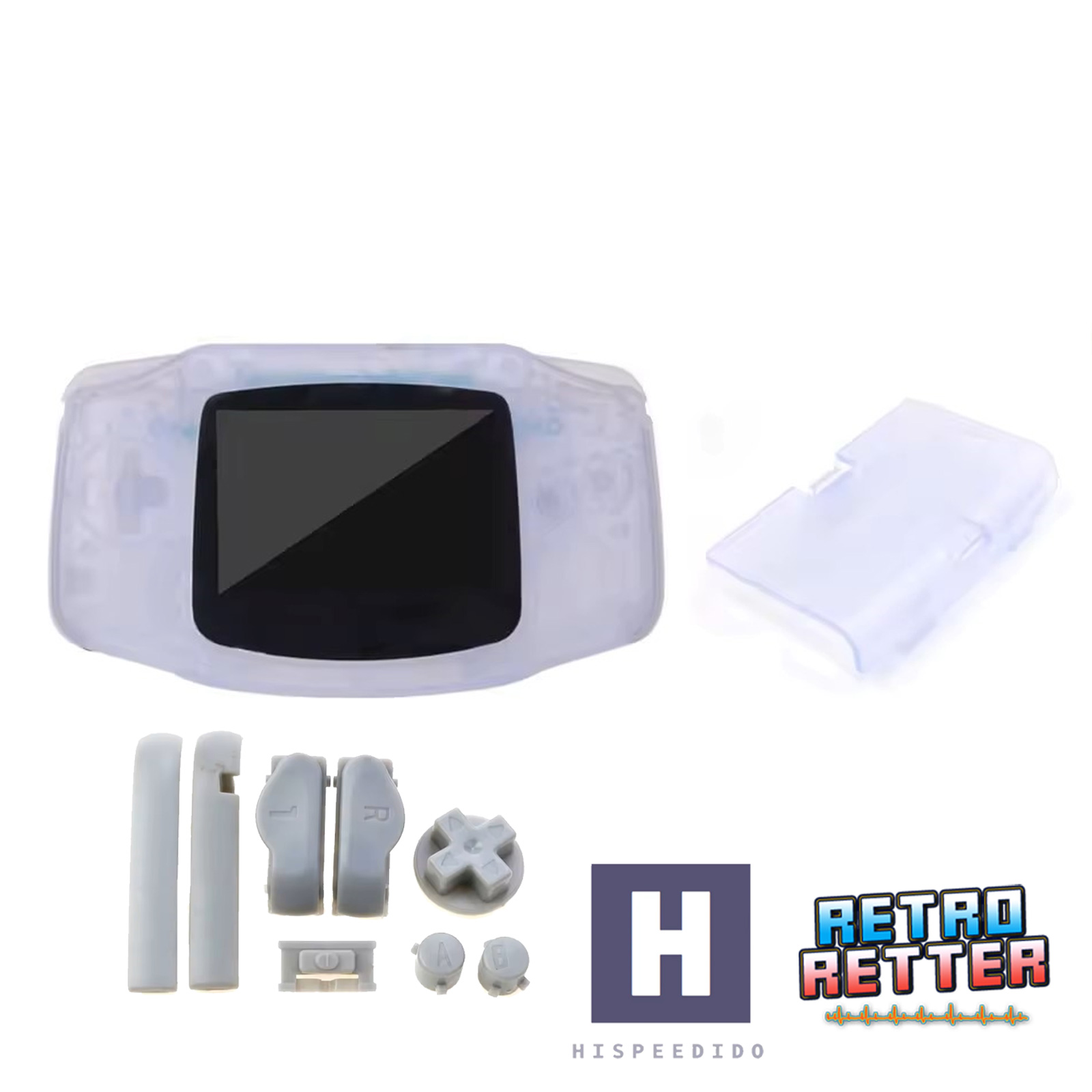HISPEEDIDO GBA Carcasa para IPS Display Set V5 Drop In Gameboy Advance - Imagen 17 de 23