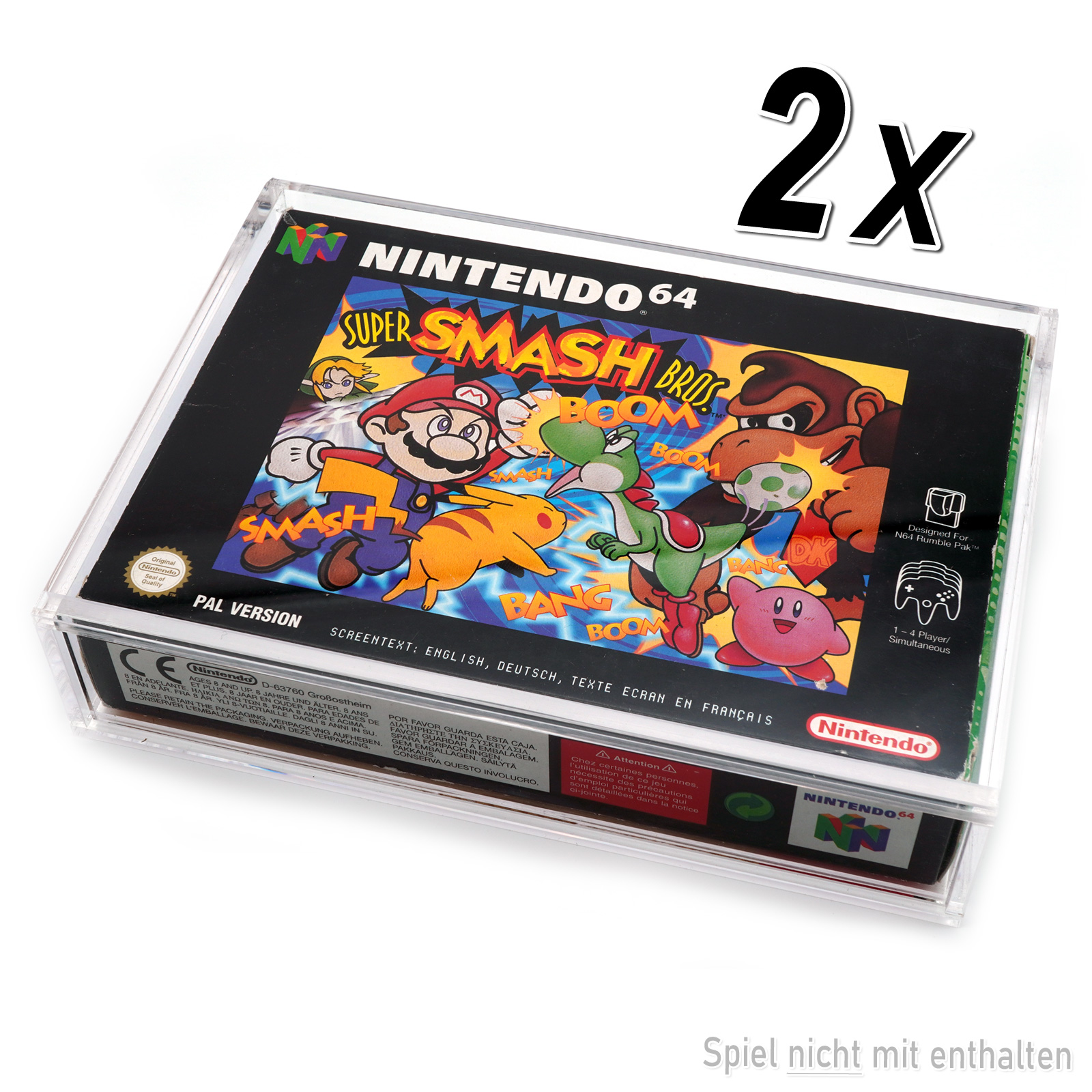 Acryl Case für Nintendo 64 Spiel OVP N64 UV Schutz Hülle Box Protector - Bild 16 von 18