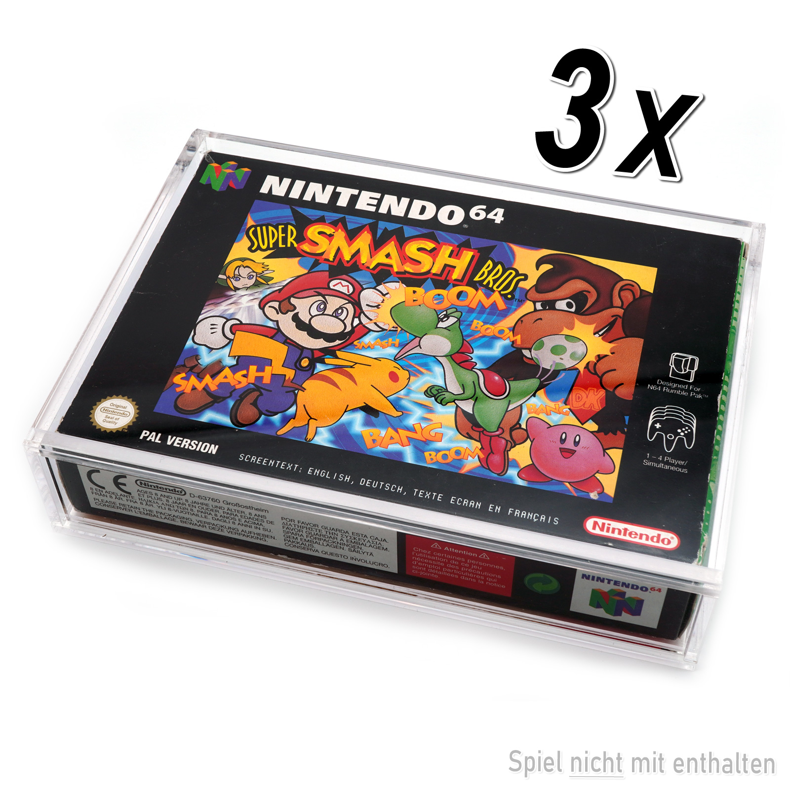 Acryl Case für Nintendo 64 Spiel OVP N64 UV Schutz Hülle Box Protector - Bild 17 von 18