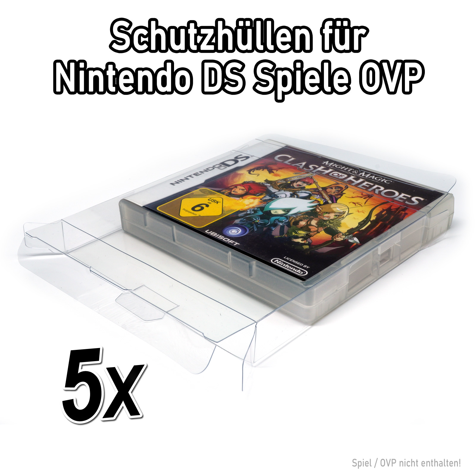 Schutzhüllen V2 Nintendo DS Spiele OVP 0,35 mm NDS Game Box Protector Case PET - Bild 13 von 18