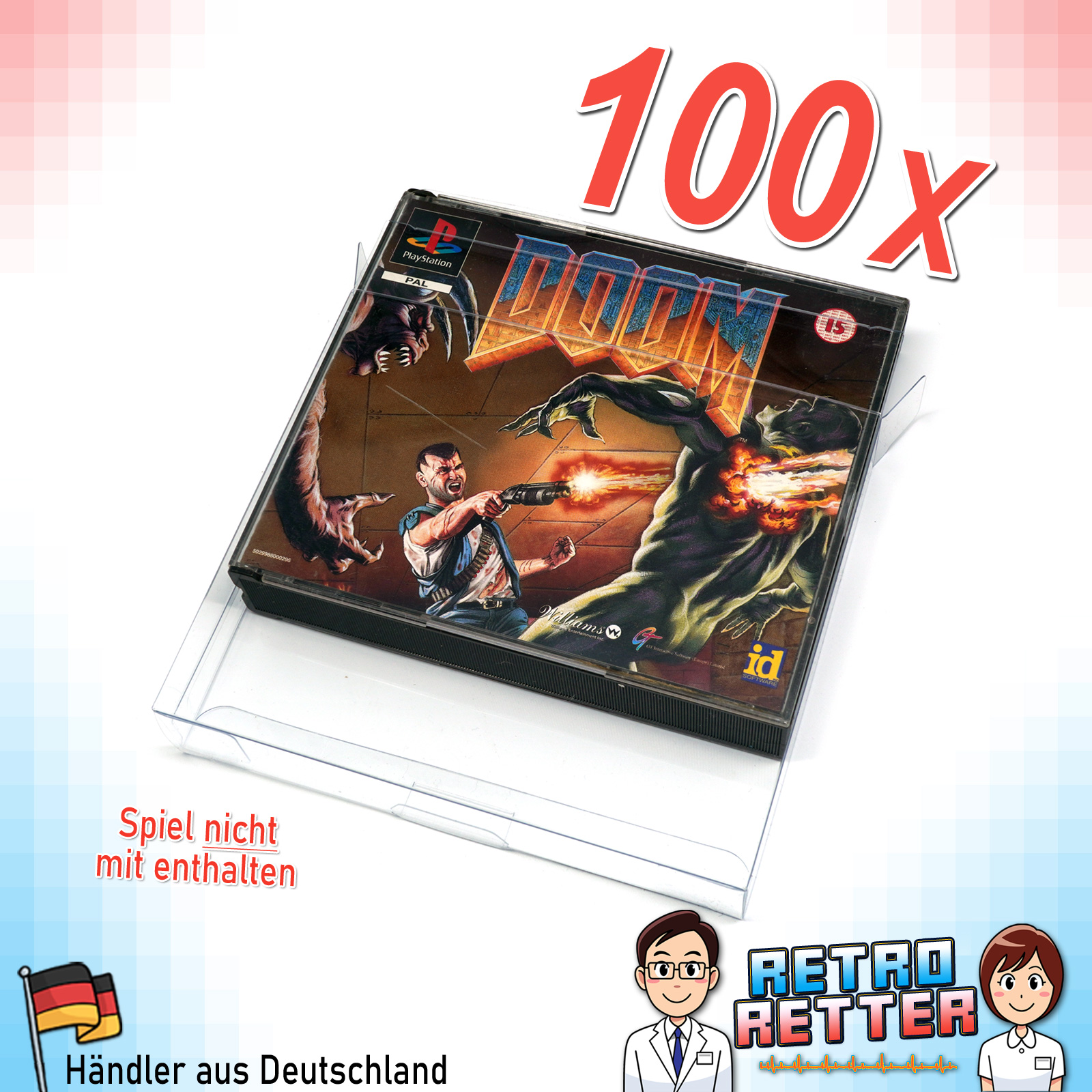 Schutzhüllen PS1 Doppel / Multi CD OVP V2 PlayStation 1 0,35 Protectors Laschen - Bild 17 von 18