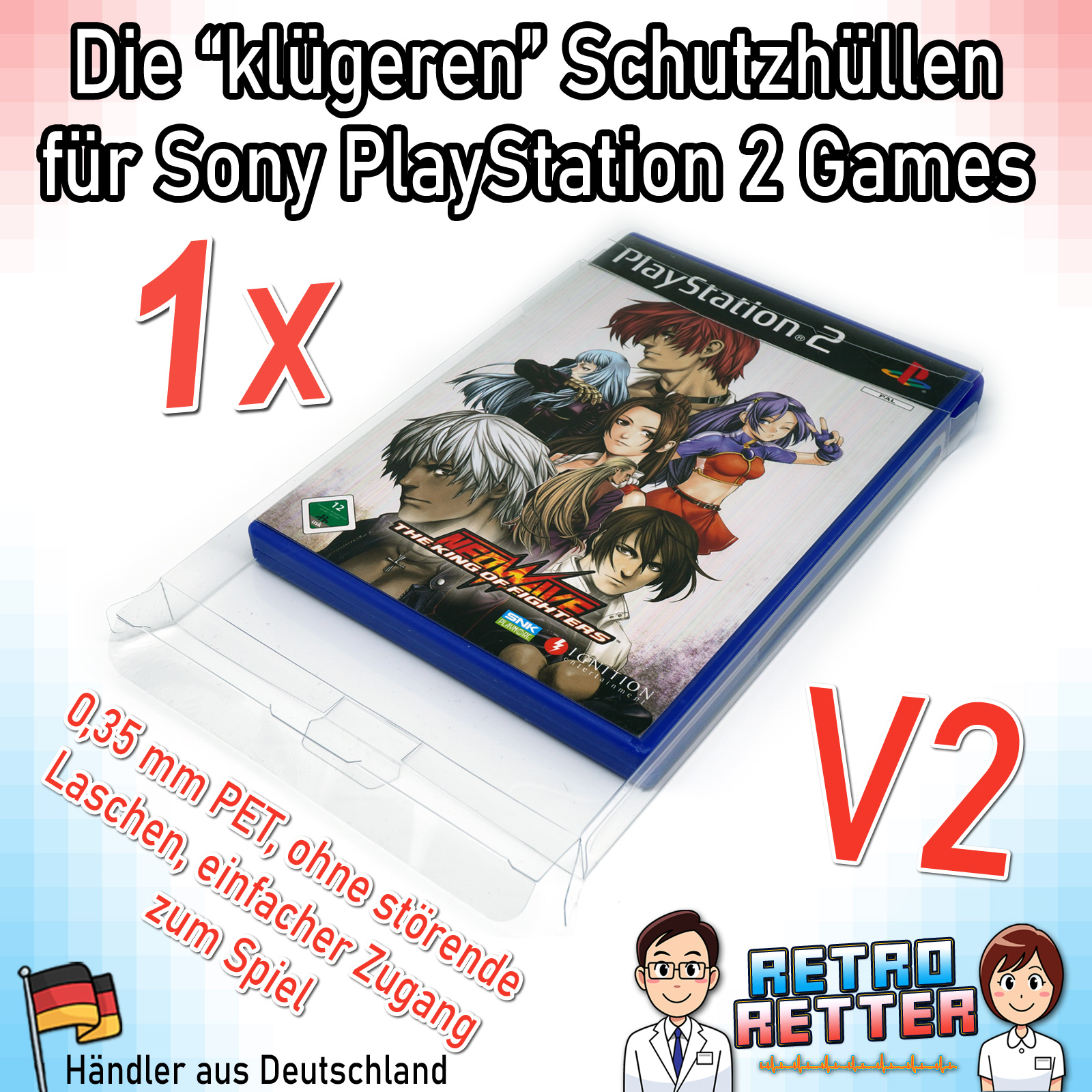 Fundas protectoras PlayStation 2 V2 PS2 juegos embalaje original 0,35 mm Fat Slim Sony Game DVD funda - Imagen 9 de 15