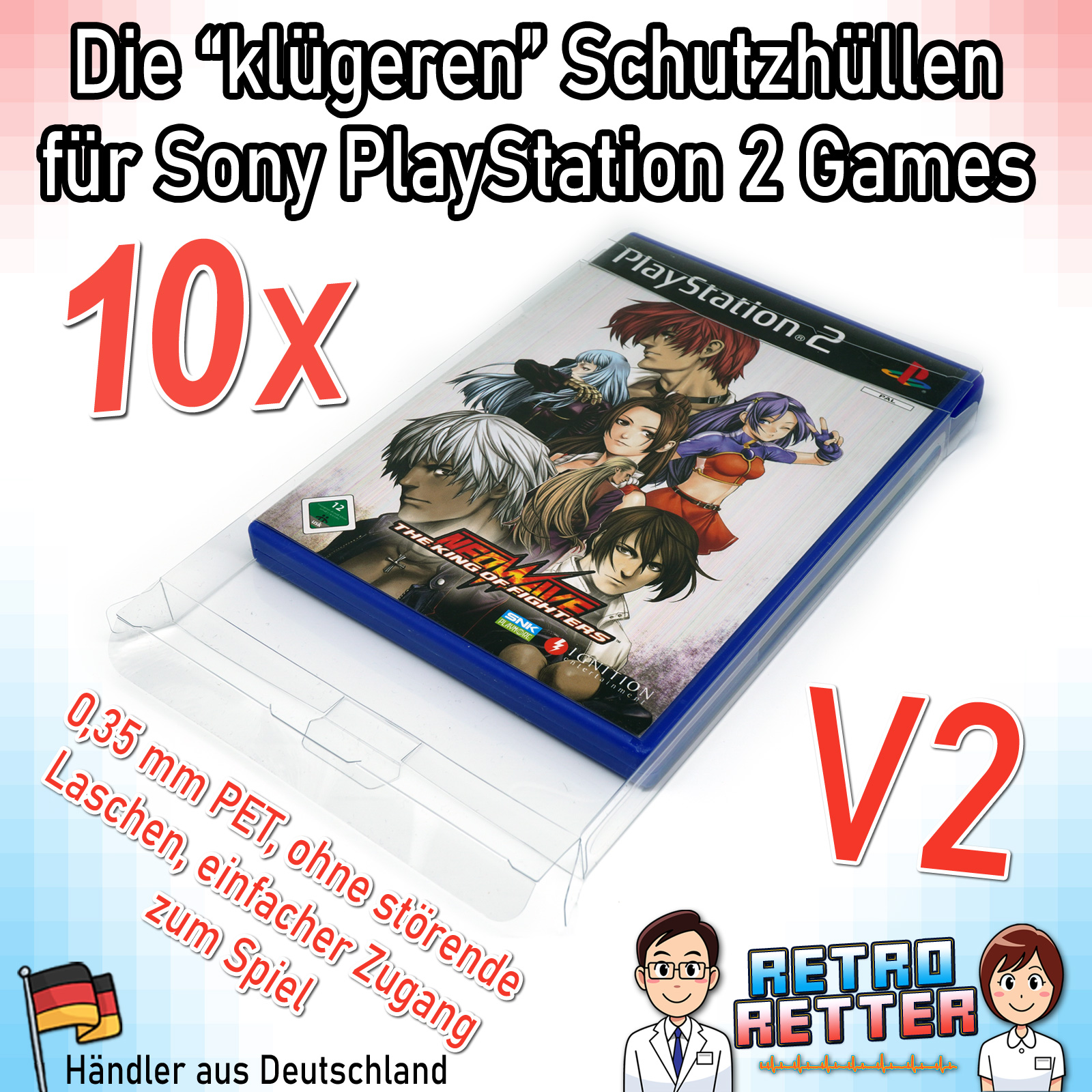 Fundas protectoras PlayStation 2 V2 PS2 juegos embalaje original 0,35 mm Fat Slim Sony Game DVD funda - Imagen 11 de 15