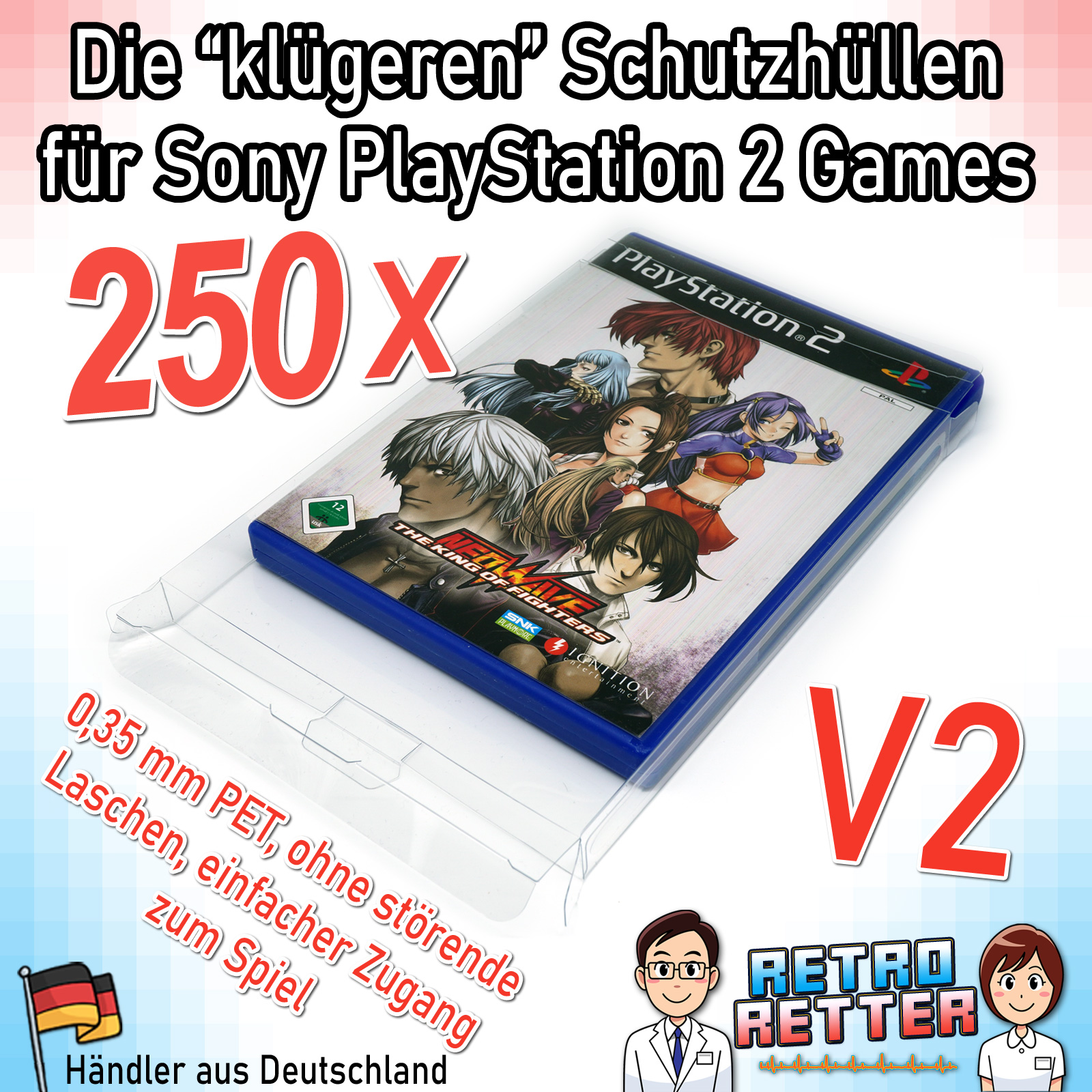 Fundas protectoras PlayStation 2 V2 PS2 juegos embalaje original 0,35 mm Fat Slim Sony Game DVD funda - Imagen 15 de 15