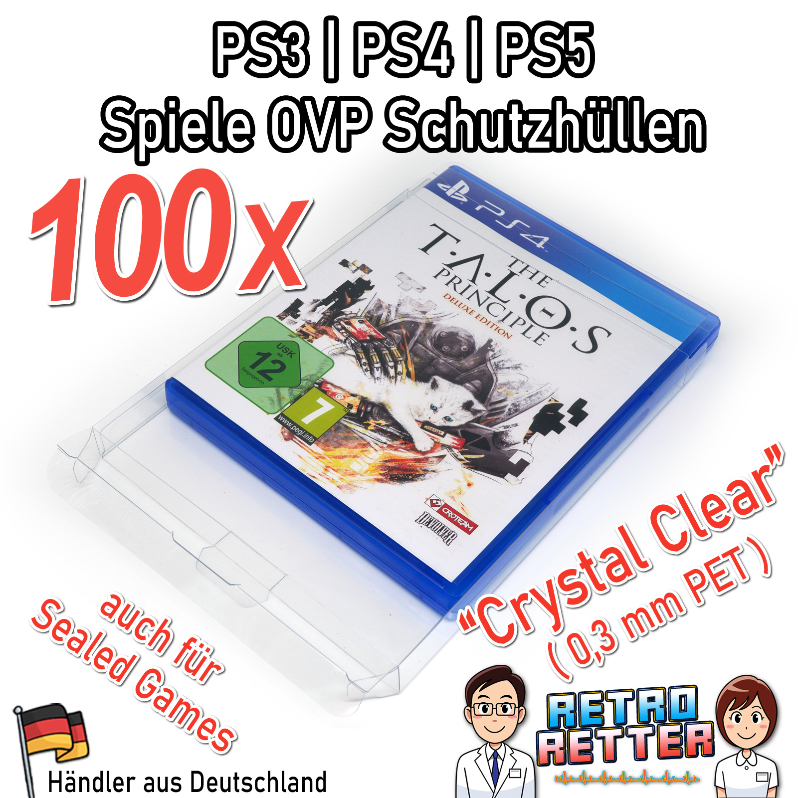 Sony PS3/PS4/PS5 #CrystalClear Spiele Schutzhüllen - OVP Game Box 0,3 mm - Bild 16 von 17