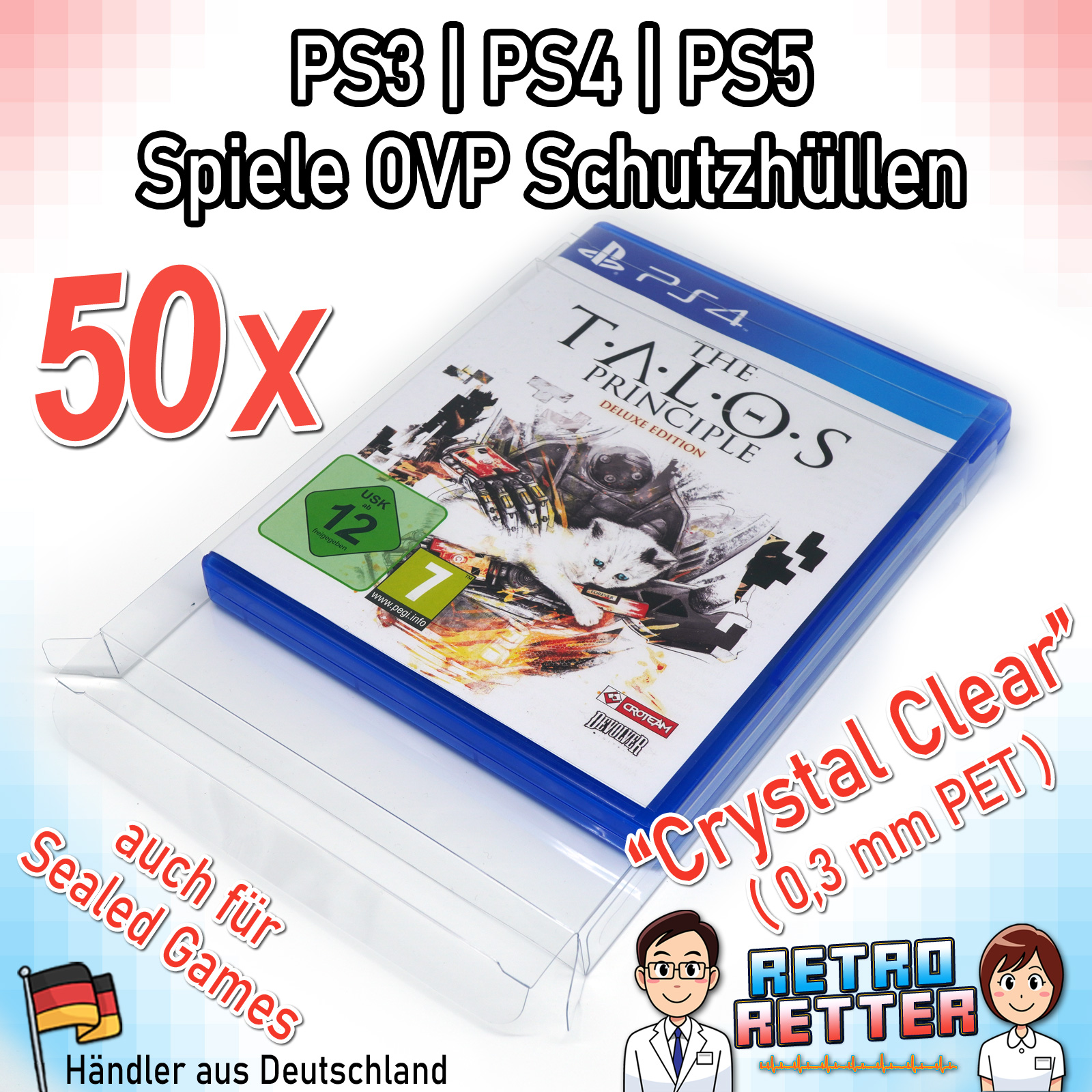 Sony PS3/PS4/PS5 #CrystalClear Spiele Schutzhüllen - OVP Game Box 0,3 mm - Bild 15 von 17